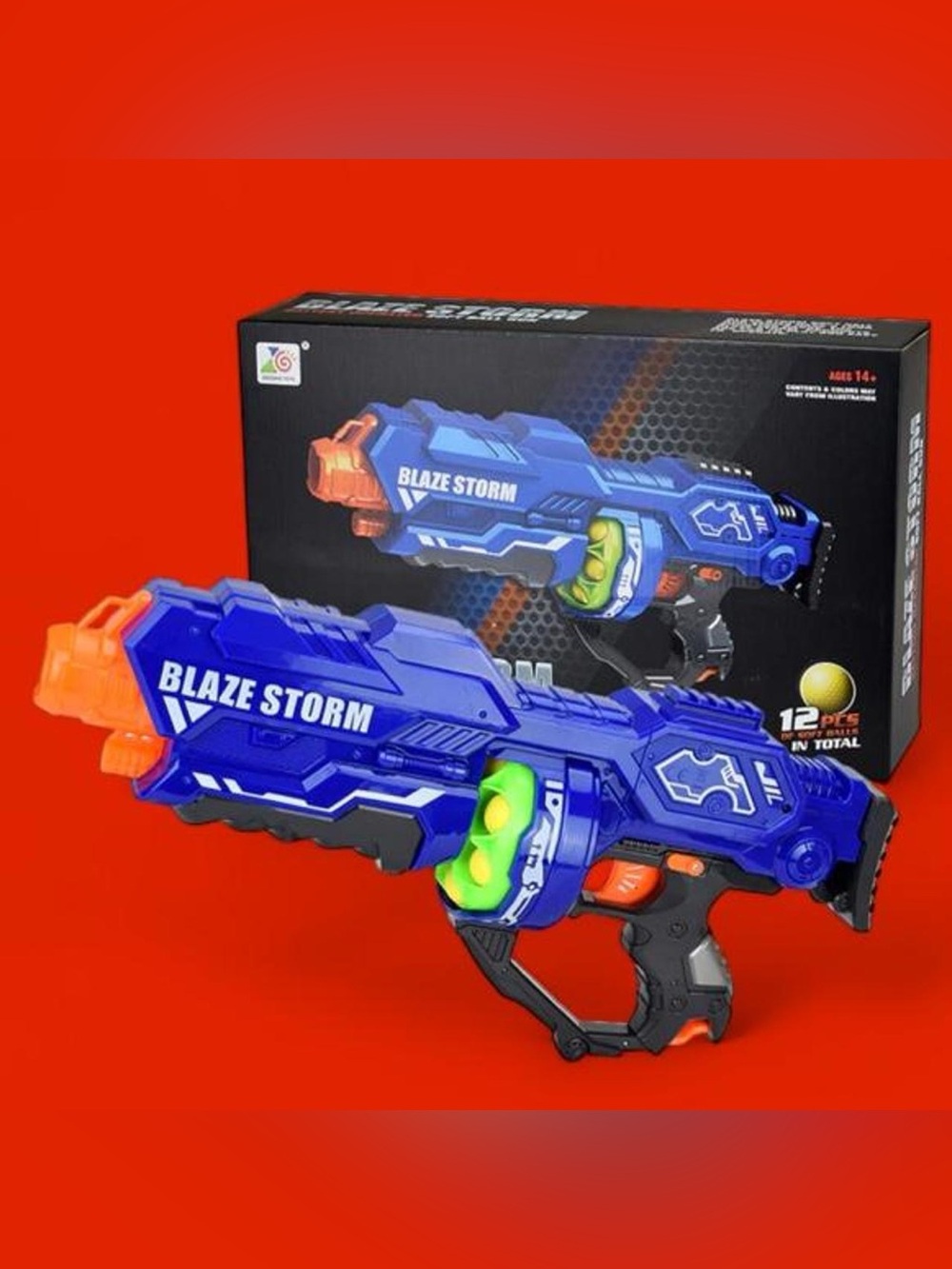 New In Box! Never Opened!
Blaze Storm Battery-Operated Soft Ball Blaster